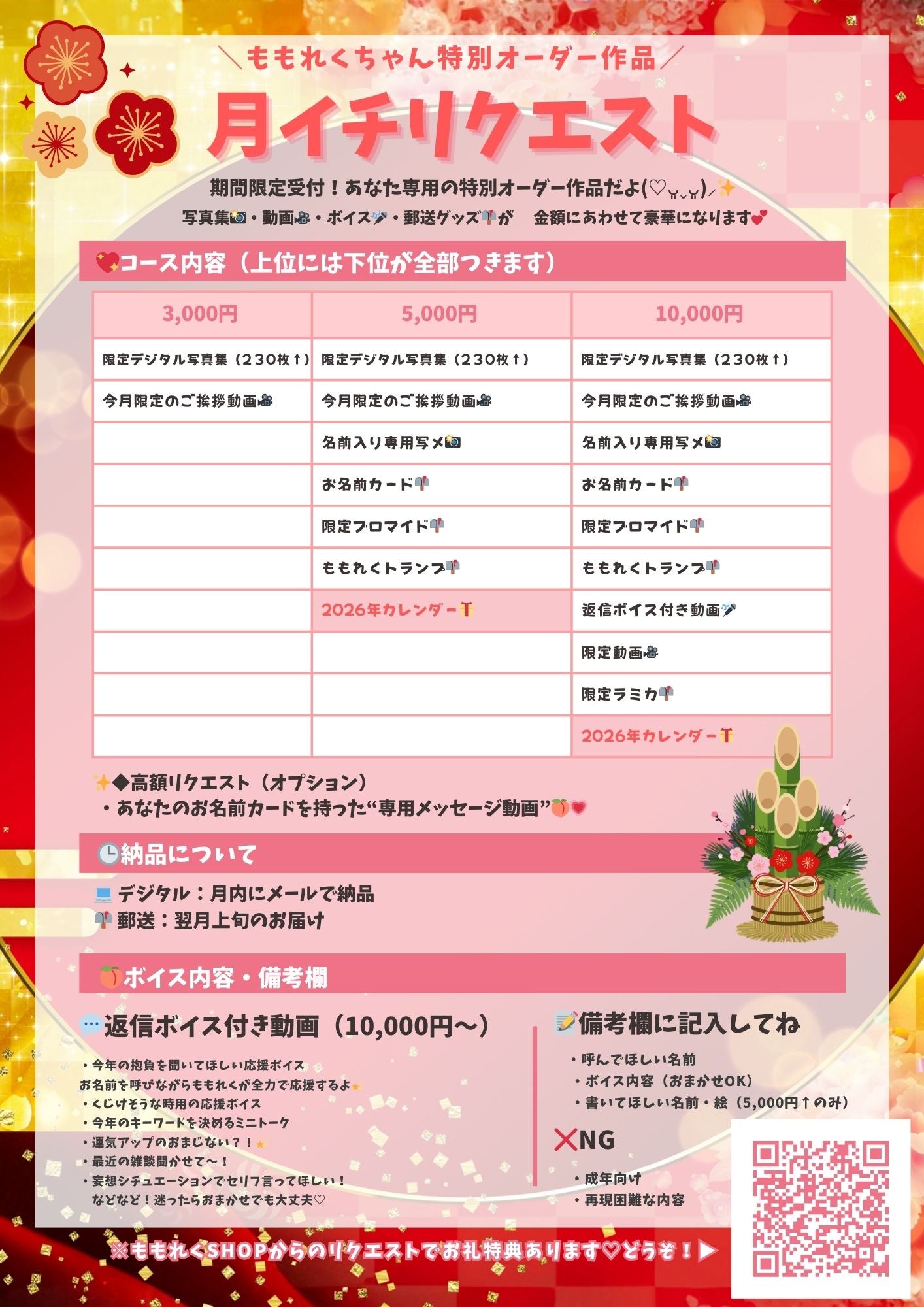 【期間限定】月イチリクエスト【1月】
