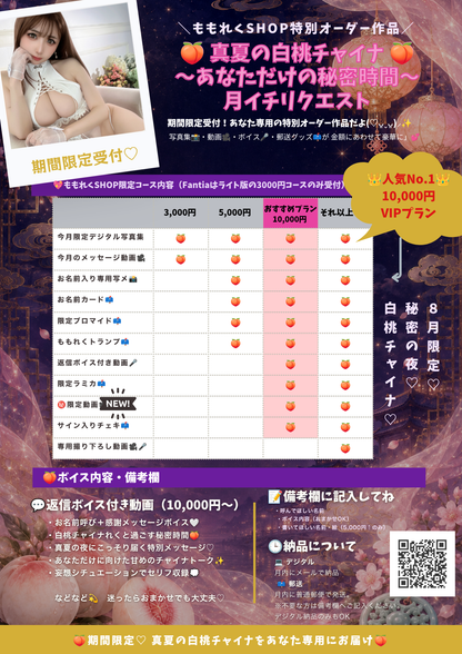 [Limited time only] Monthly request 【July】