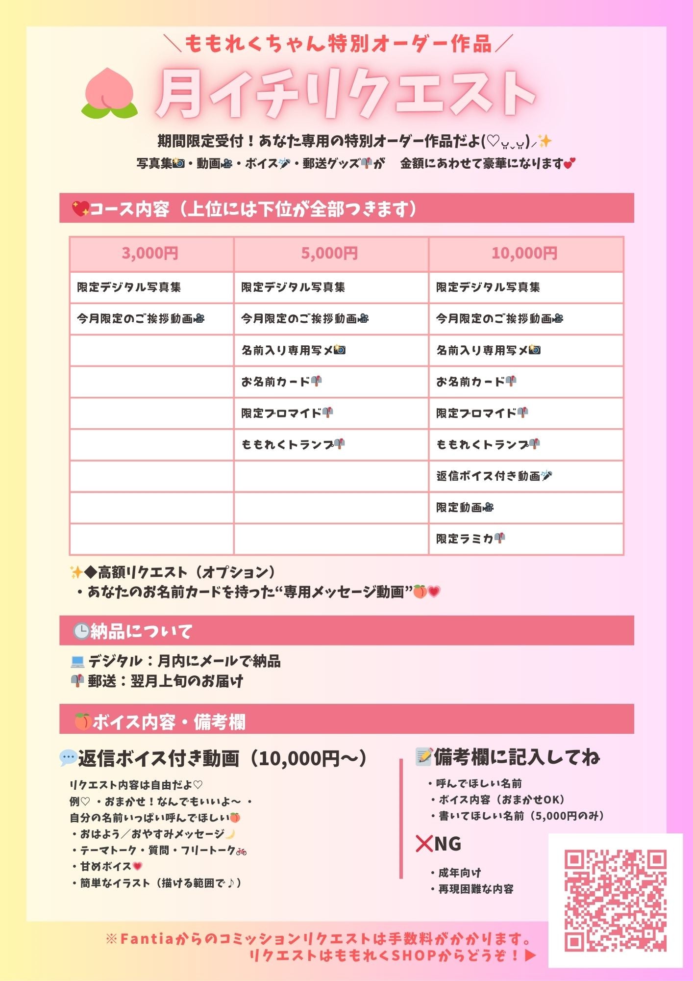 [Limited time only] Monthly request 【December】