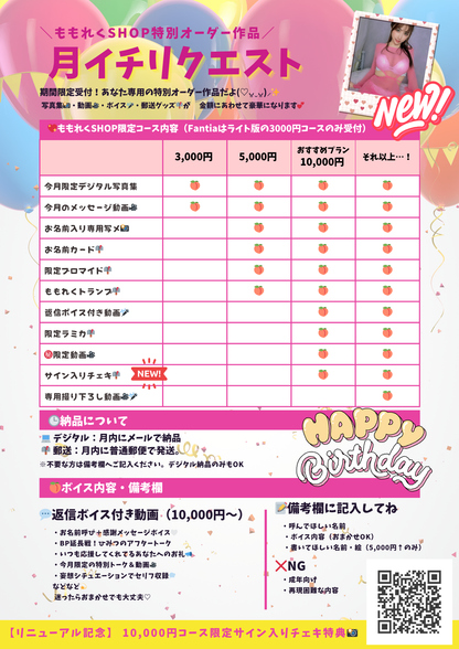 [Limited time only] Monthly request 【April】